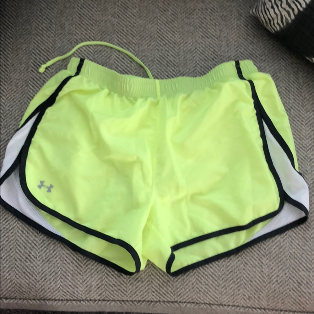 Neon running shorts